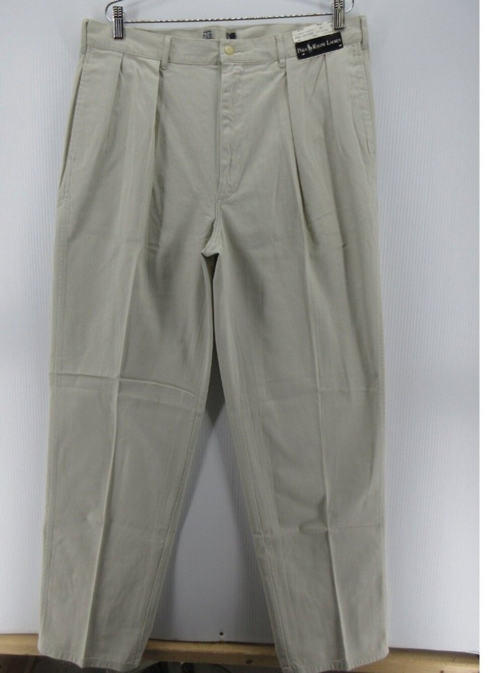 VINTAGE Polo Ralph Lauren Pants 38X34 Chino Relaxed Pleated Classic *